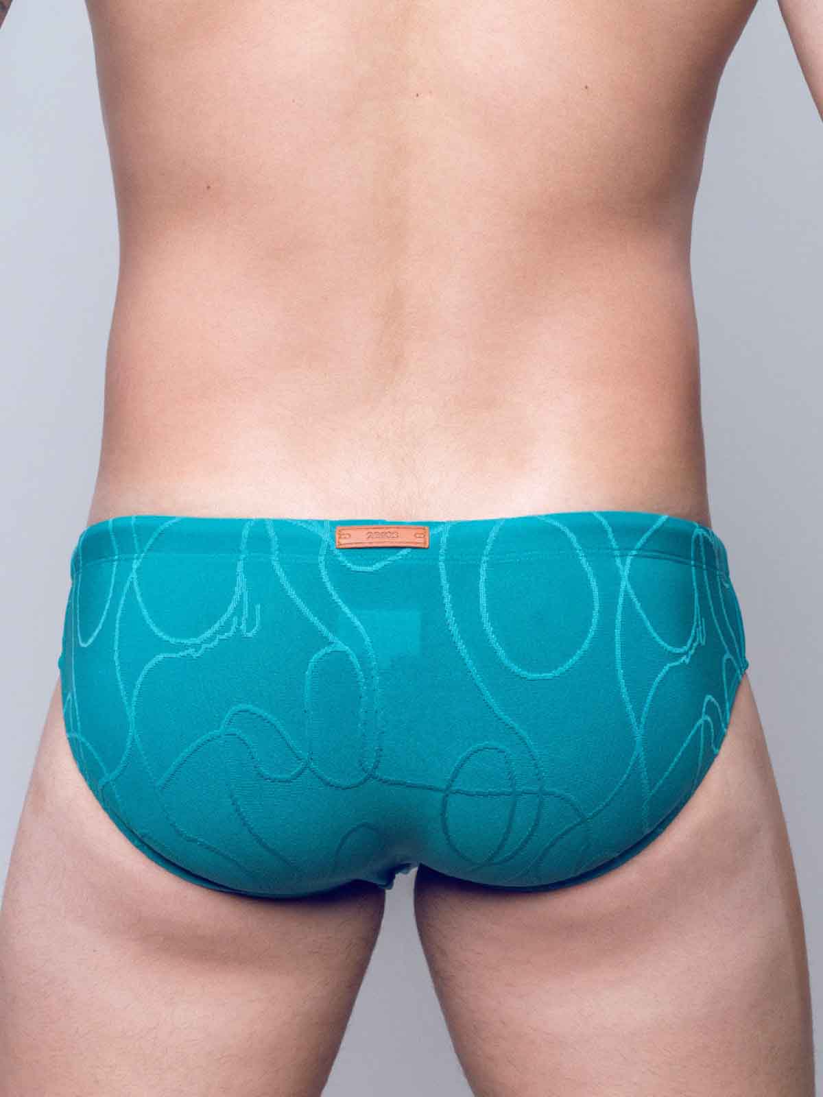 2EROS RIPPLE TEXTURED SWIM BRIEF GREEN - FullKit.com