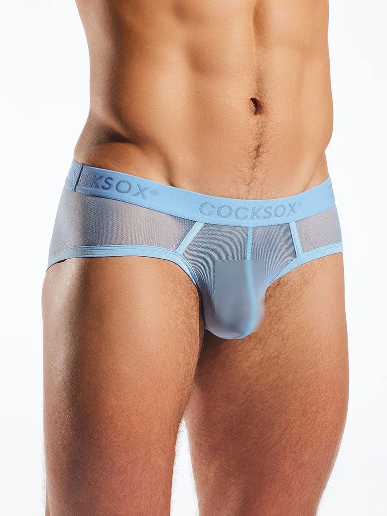 COCKSOX ITALIAN MESH SPORTS BRIEF SPECTRAL BLUE - FullKit.com