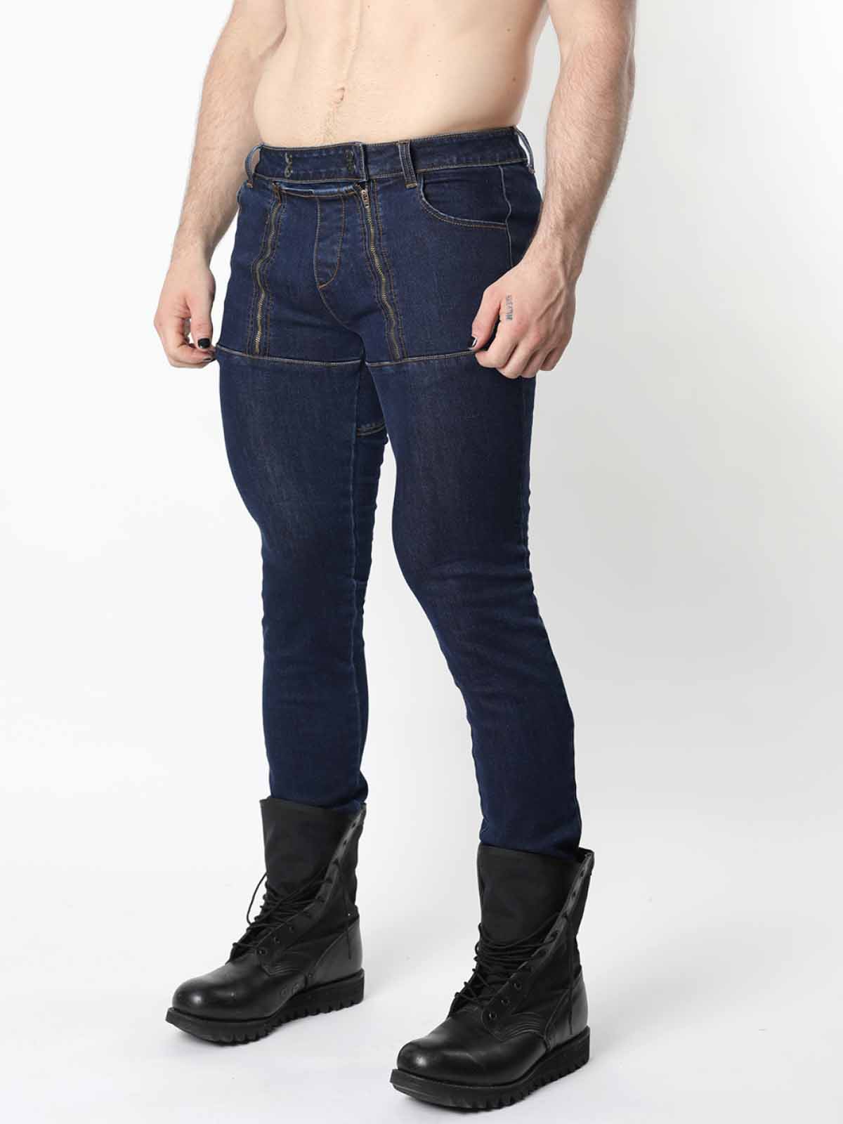 CELLBLOCK13 SLICK CARPENTER DENIM ZIPPER PANT INDIGO - FullKit.com