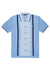 EIGHT X VARSITY KNIT BUTTON UP SHORT SLEEVE SHIRT LIGHT BLUE - FullKit.com