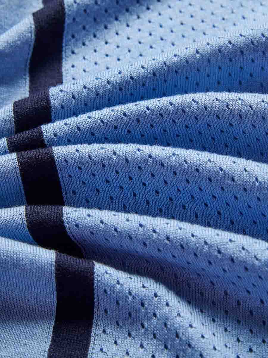 EIGHT X VARSITY KNIT BUTTON UP SHORT SLEEVE SHIRT LIGHT BLUE - FullKit.com