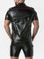 LOCKER GEAR RUB IT PUNCH HOLE LEATHERETTE SHIRT RED - FULLKIT.COM