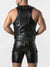 LOCKER GEAR RUB IT PUNCH HOLE LEATHERETTE VEST BLACK - FULLKIT.COM