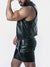 LOCKER GEAR RUB IT PUNCH HOLE LEATHERETTE VEST BLACK- FULLKIT.COM