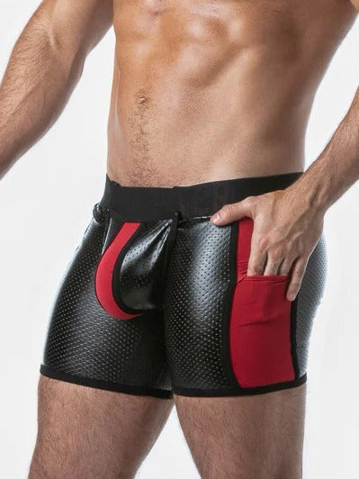 LOCKER GEAR RUB IT PUNCH HOLE OPEN ACCESS BOXER RED - FULLKIT.COM