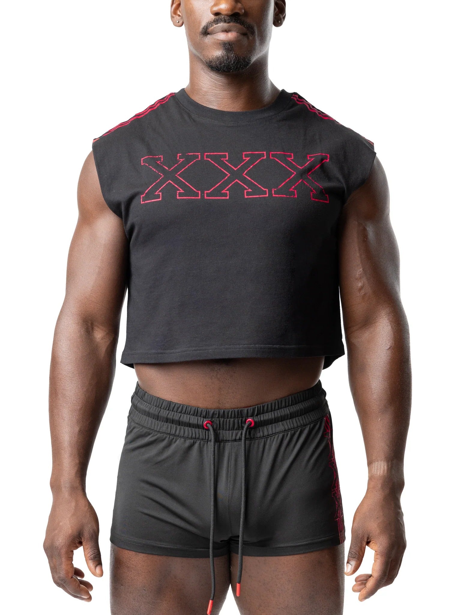 Nasty Pig XXX Crop Top Black Red - fullkit.com