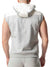 NASTY PIG DUAL SLEEVELESS HOODIE HEATHER GRAY CREAM - FullKit.com