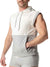 NASTY PIG DUAL SLEEVELESS HOODIE HEATHER GRAY CREAM - FullKit.com