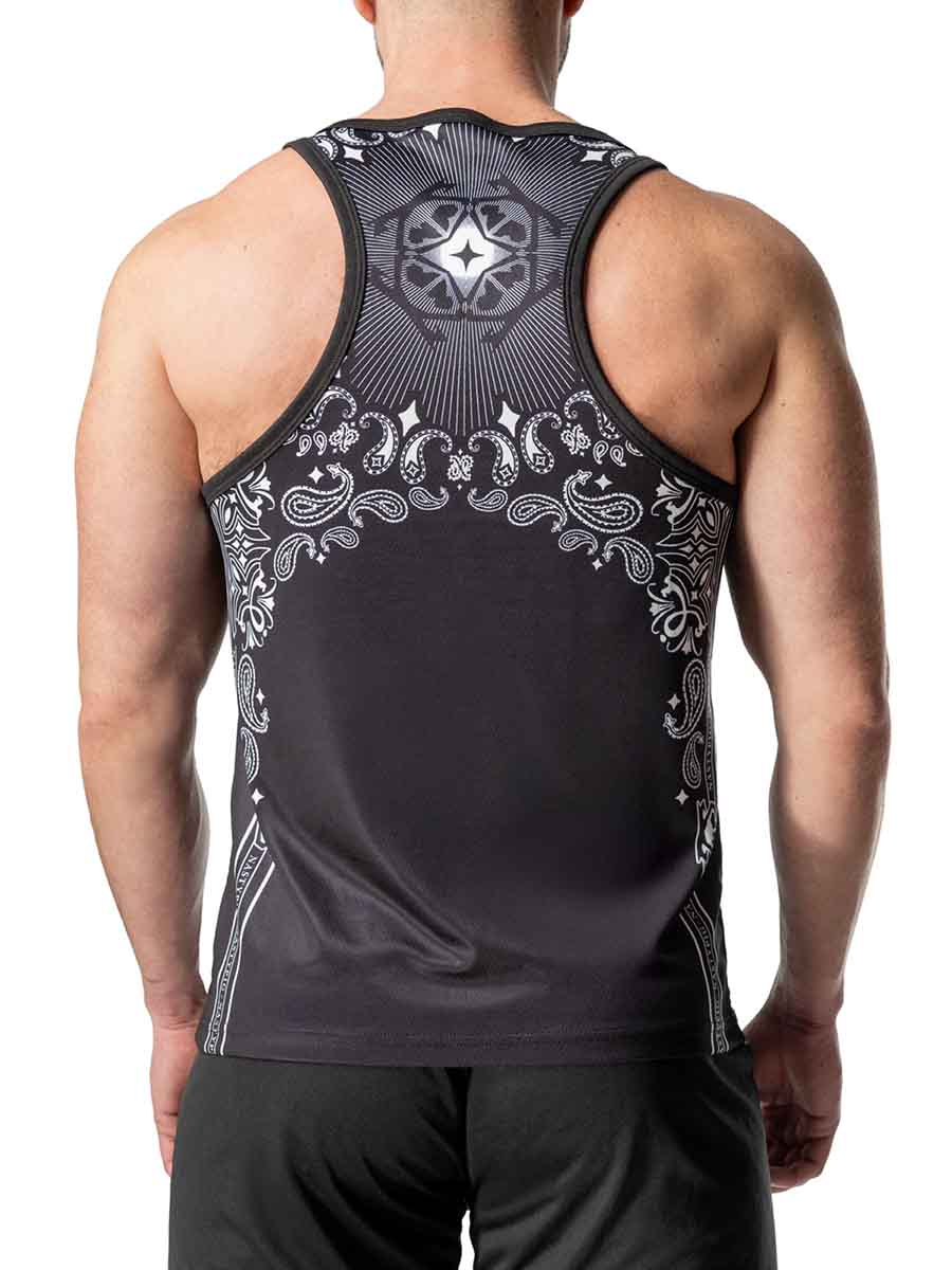 NASTY PIG HANK RACERBACK TANK TOP BLACK WHITE - FullKit.com