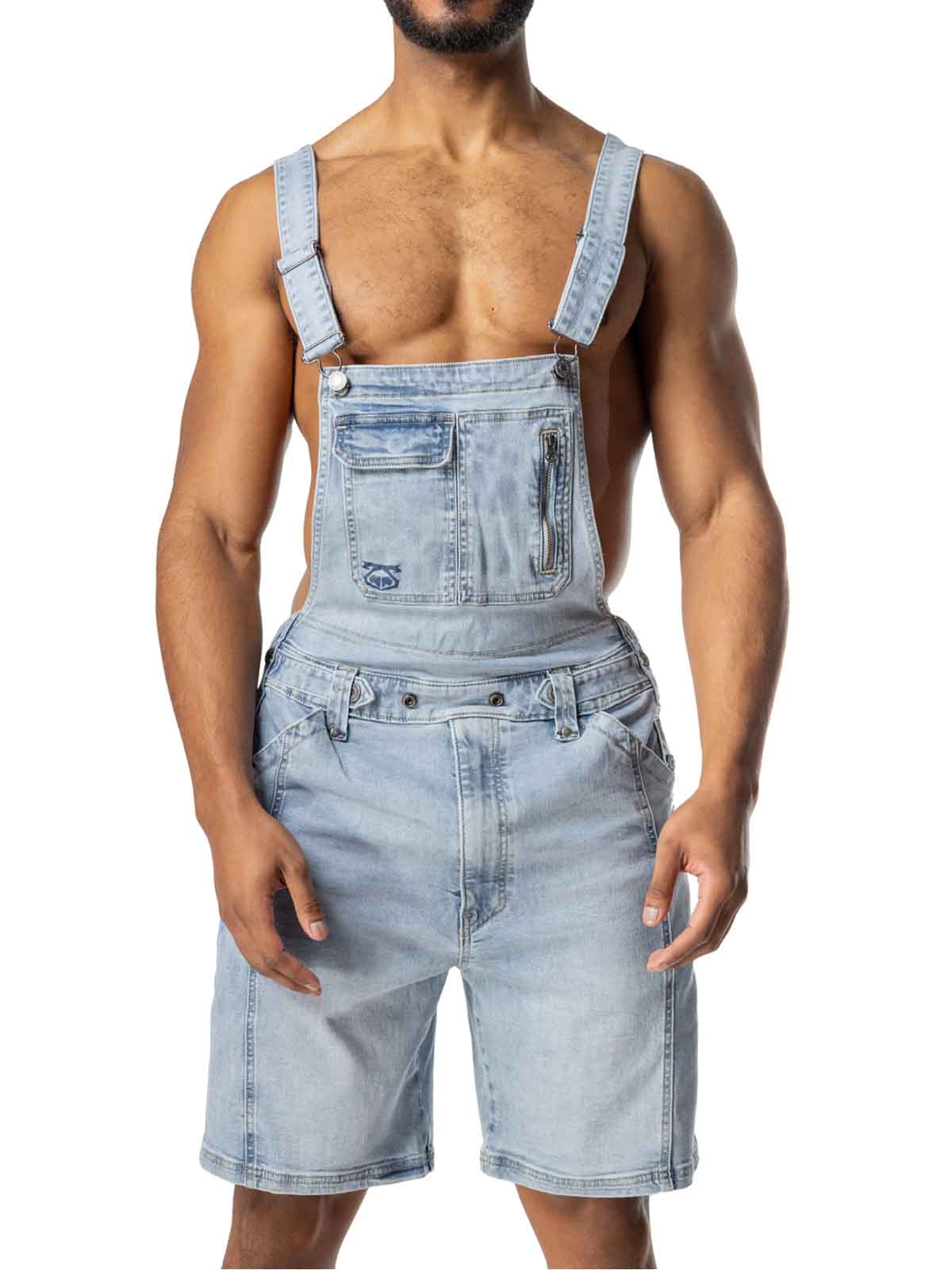 NASTY PIG OVERALL SHORT PALE BLUE - FullKit.com