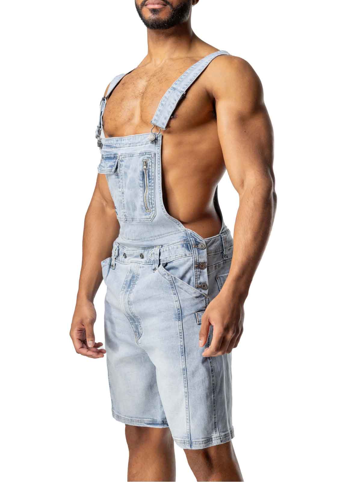 NASTY PIG OVERALL SHORT PALE BLUE - FullKit.com