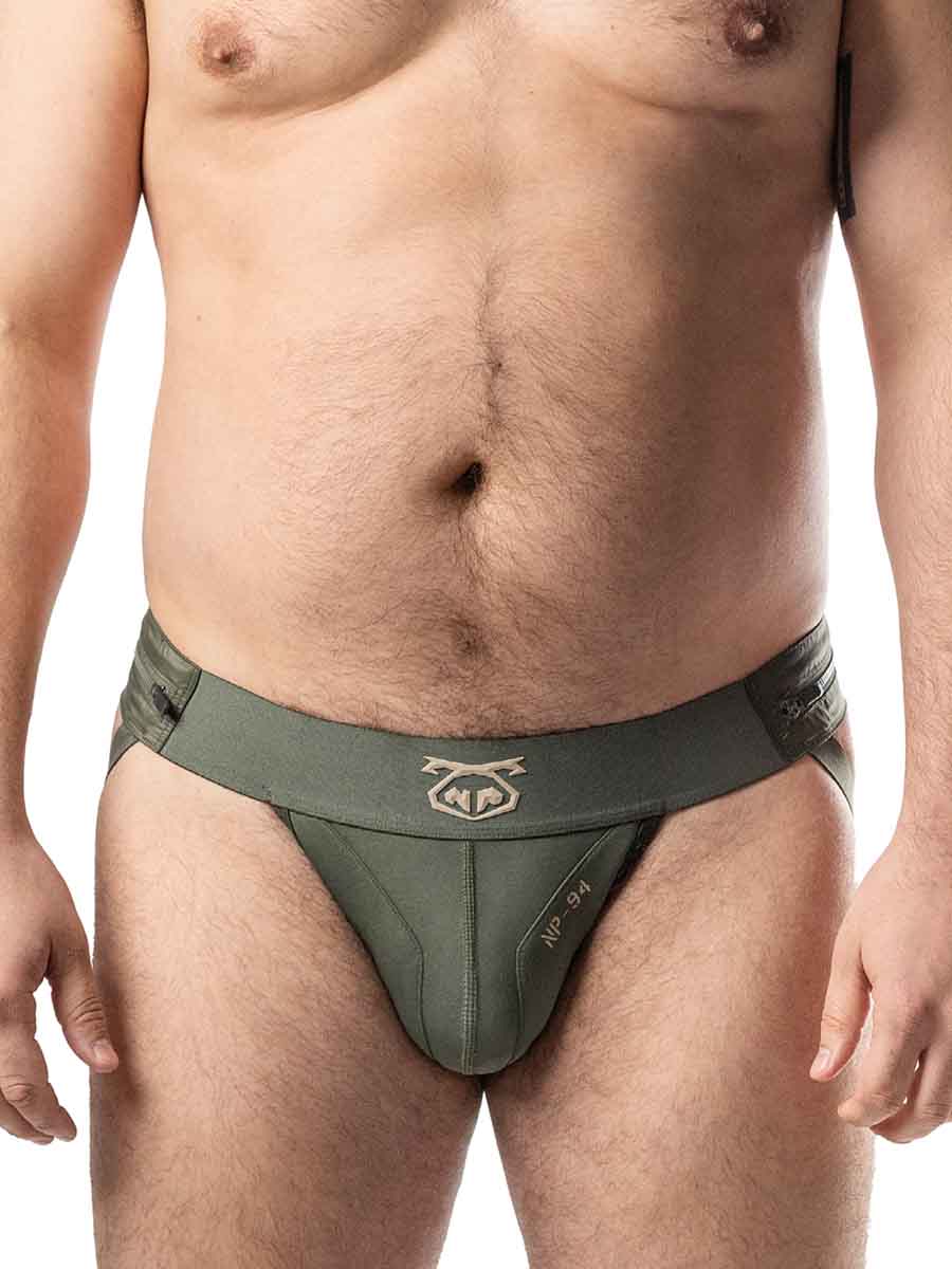 NASTY PIG TOPOGRAPHIC JOCK STRAP ARMY GREEN - FullKit.com