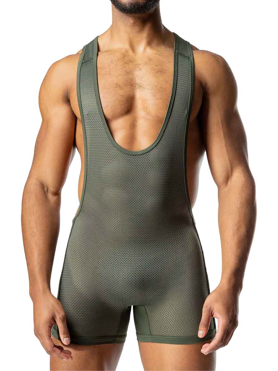 NASTY PIG TOPOGRAPHIC SCOOPED SINGLET ARMY GREEN - FullKit.com