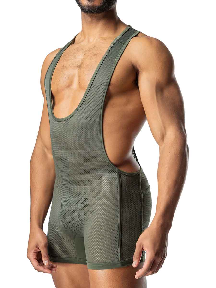 NASTY PIG TOPOGRAPHIC SCOOPED SINGLET ARMY GREEN - FullKit.com