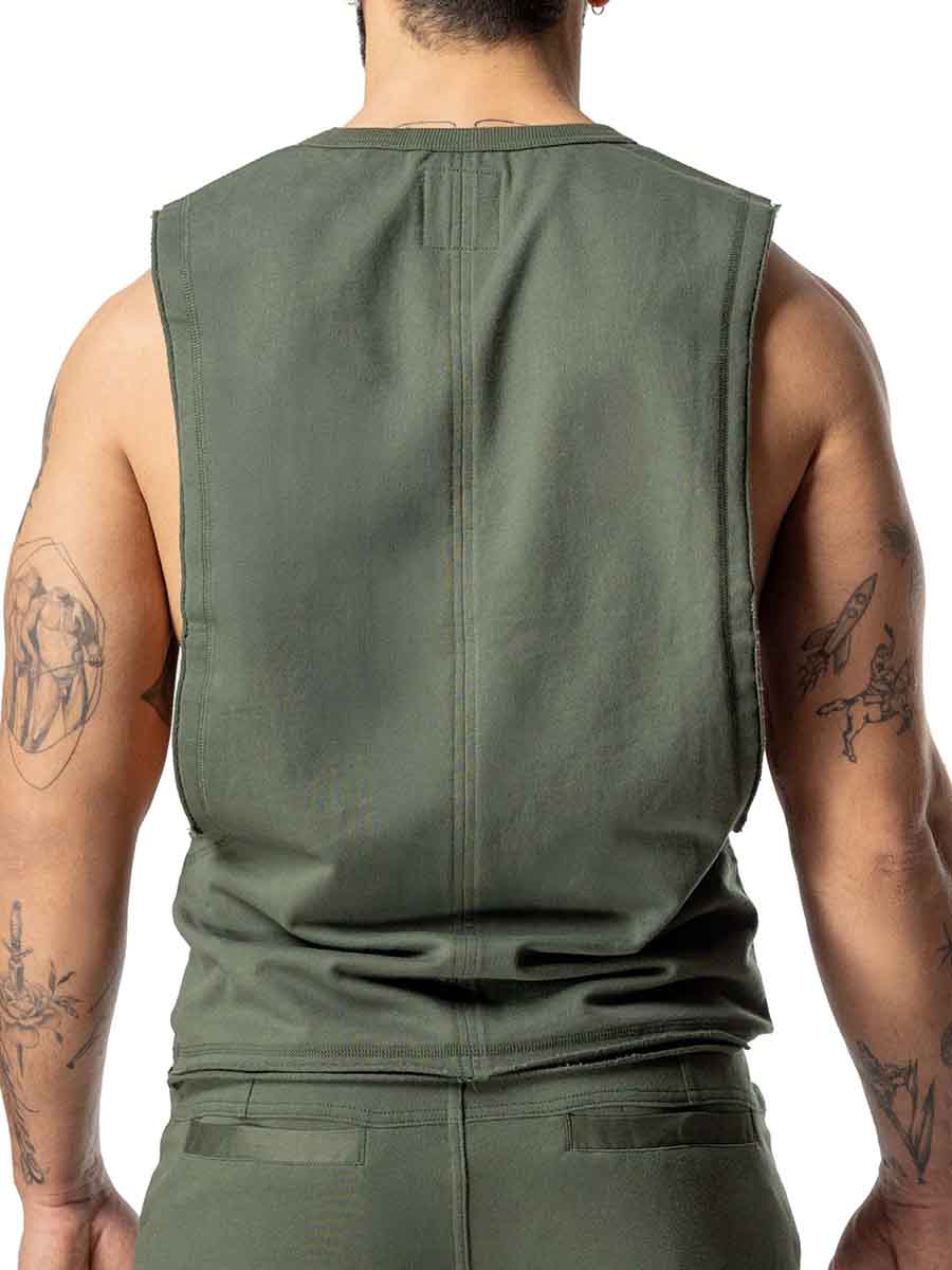 NASTY PIG TOPOGRAPHIC SHREDDER TANK TOP ARMY GREEN - FullKit.com