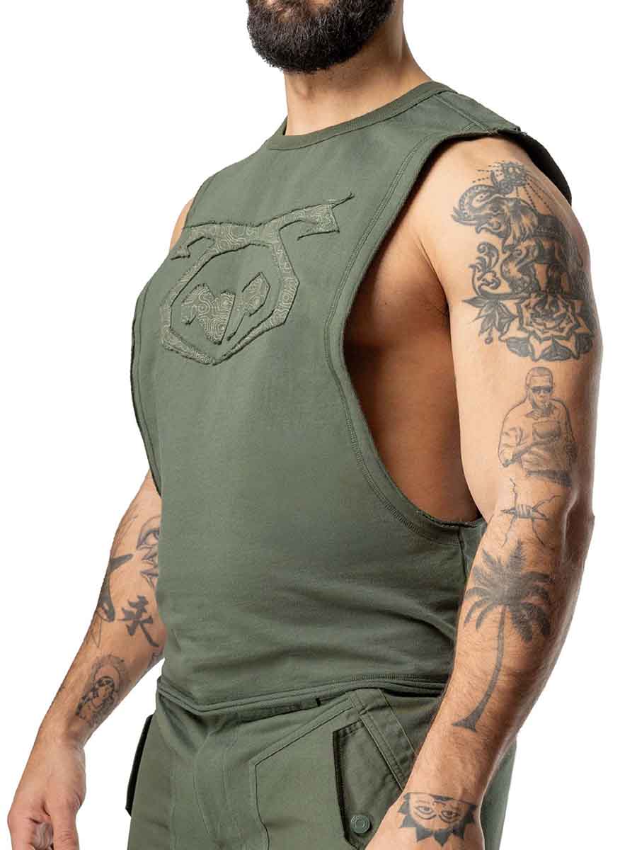 NASTY PIG TOPOGRAPHIC SHREDDER TANK TOP ARMY GREEN - FullKit.com