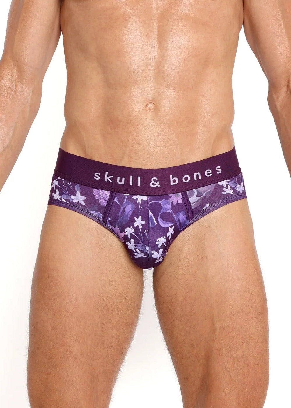 SKULL AND BONES DUTCH FLORAL PURPLE BRIEF - Fullkit.com