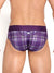 SKULL AND BONES PURPLE TARTAN PLAID BRIEF - FullKit.com