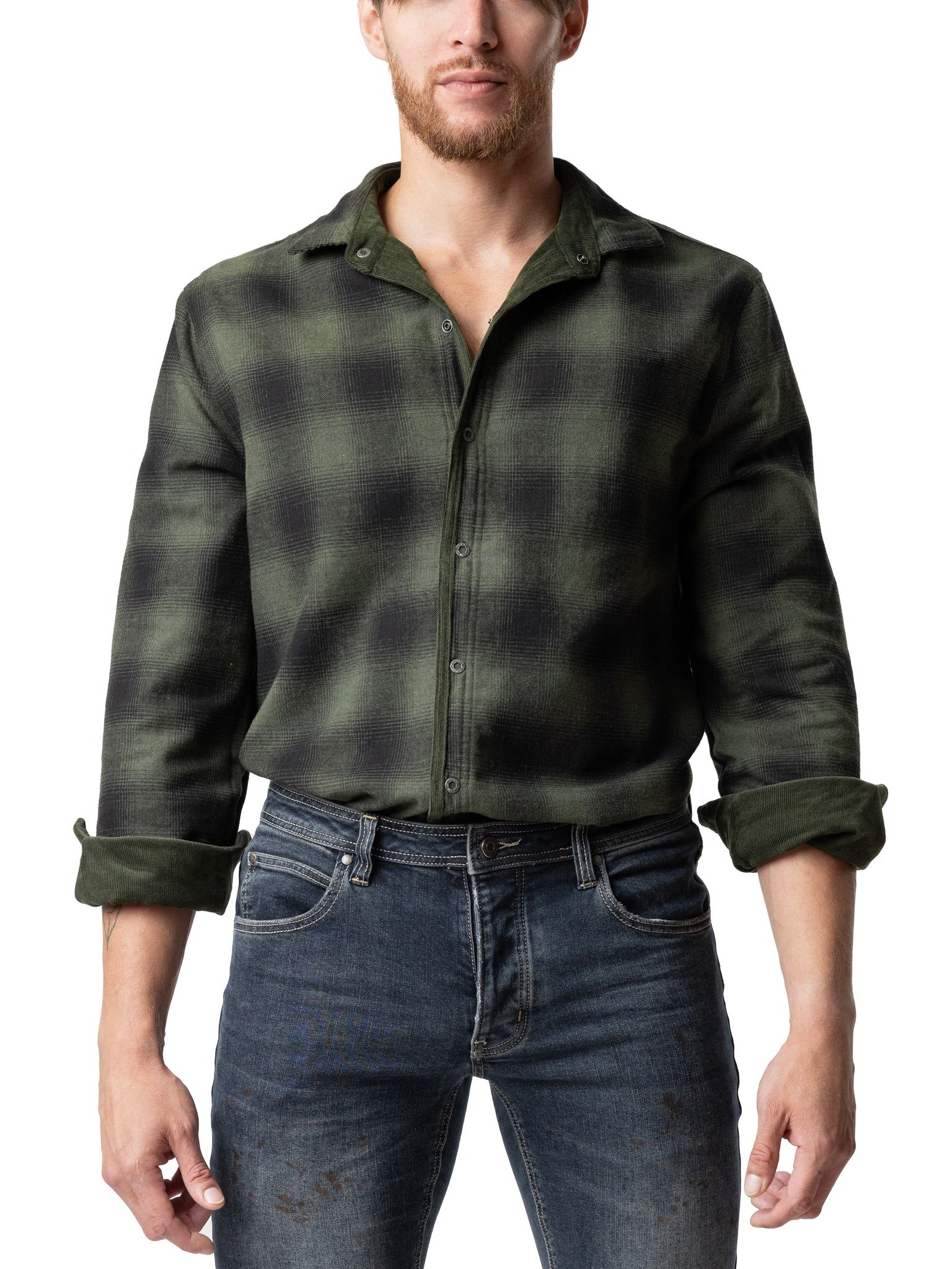 nasty pig brawn reversible long sleeve shirt army green - fullkit.com