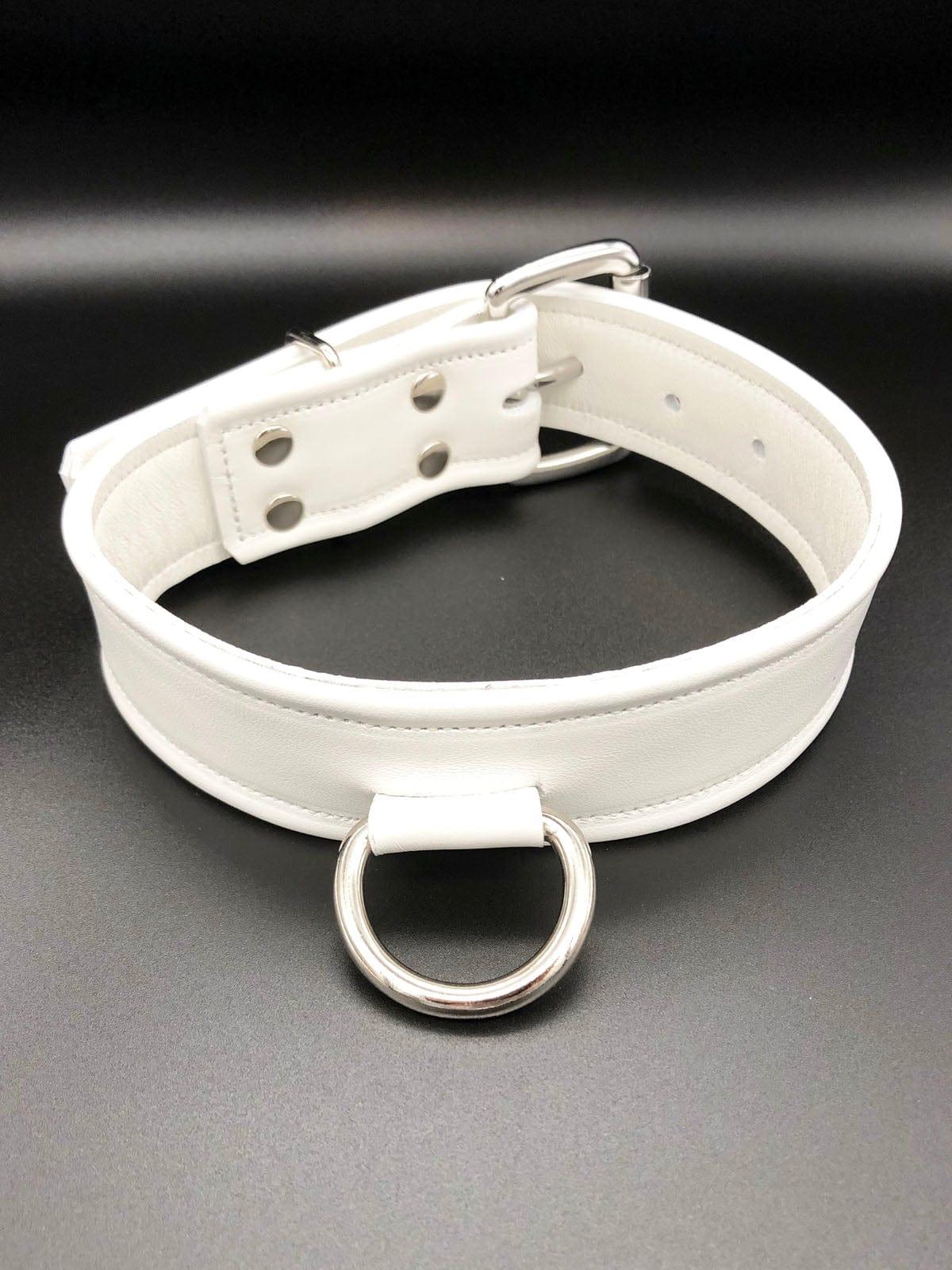 White shop leather collar