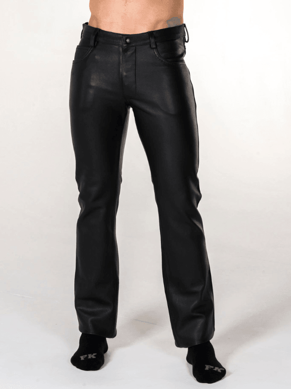 【FAIR FOCUS】long length leather pants